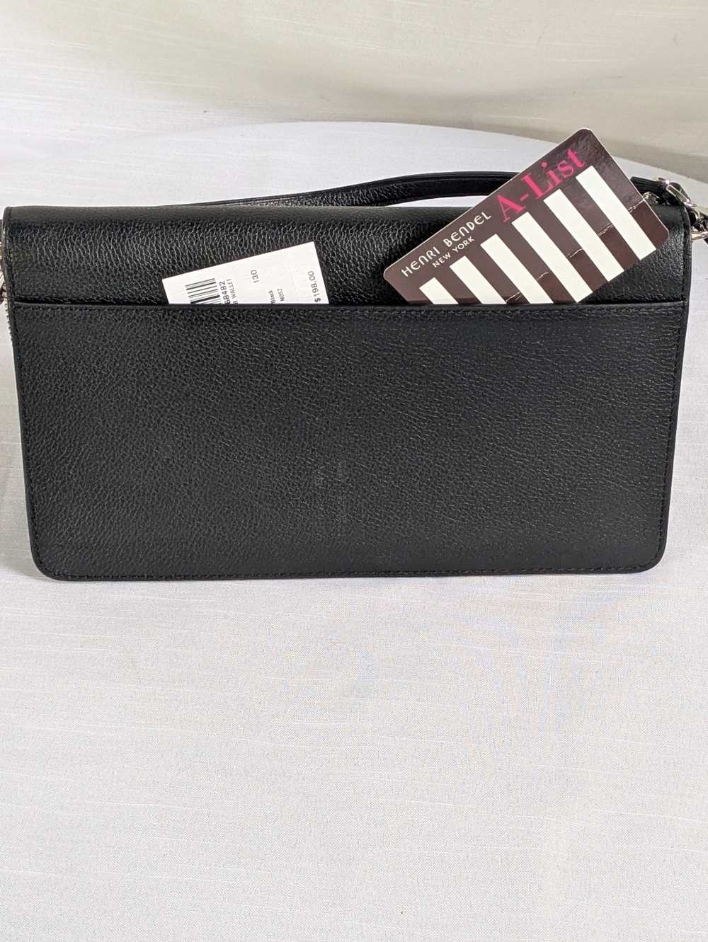 Henri Bendel Black Leather Handbag with Top Handle - Picture 6 of 9